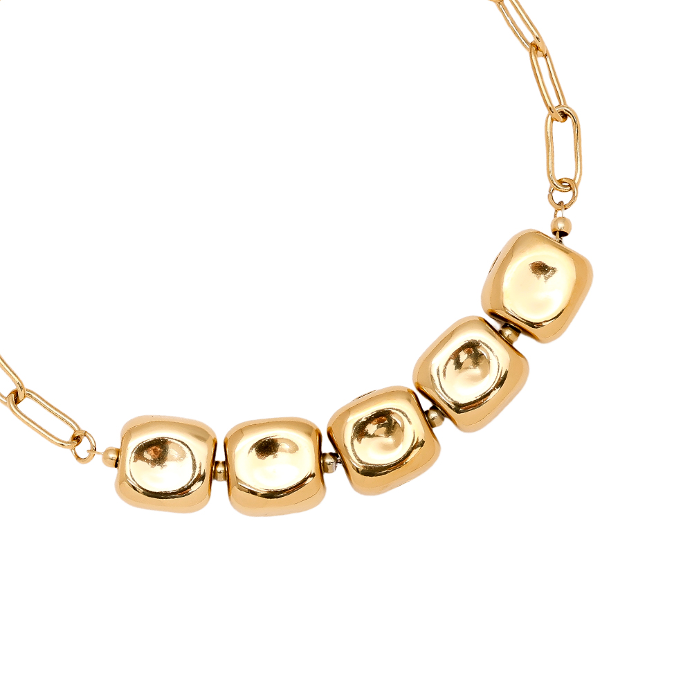 Edelstahl Armkette 17cm Cube Dot Chain