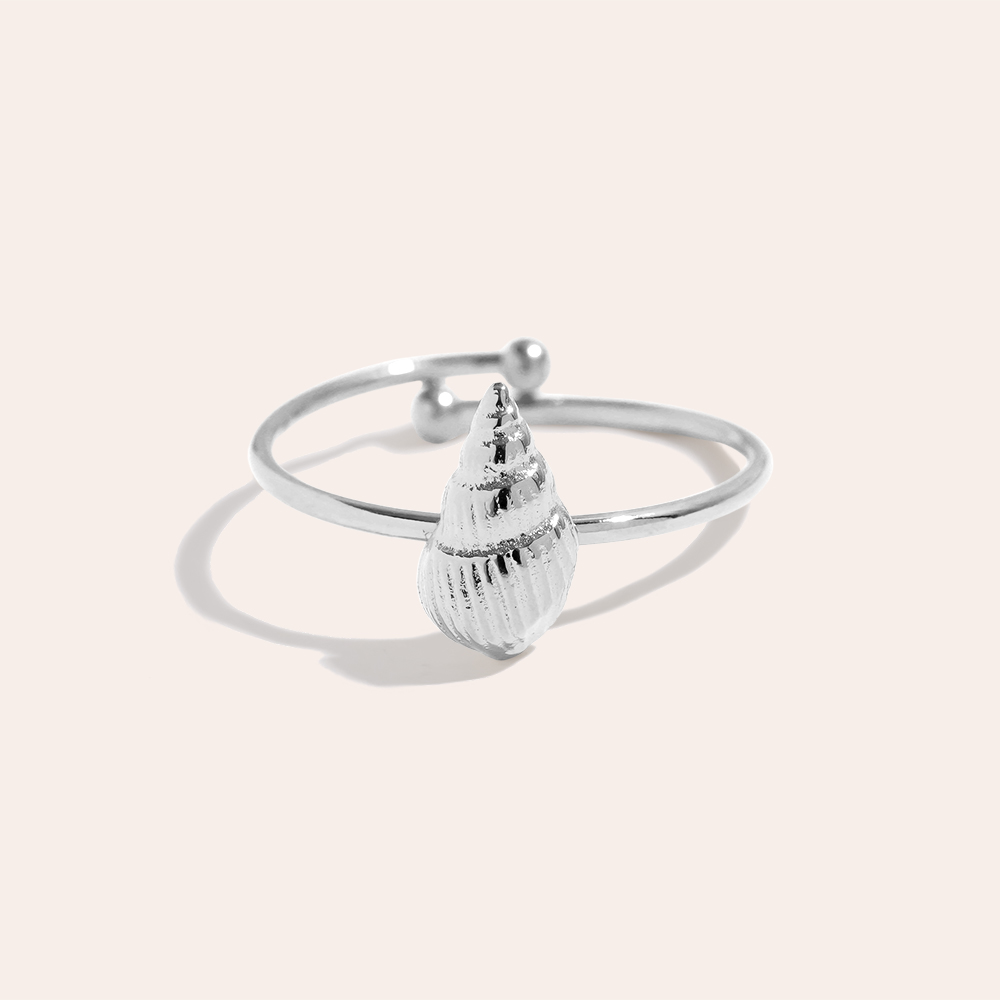 Single Snail Edelstahl Ring     