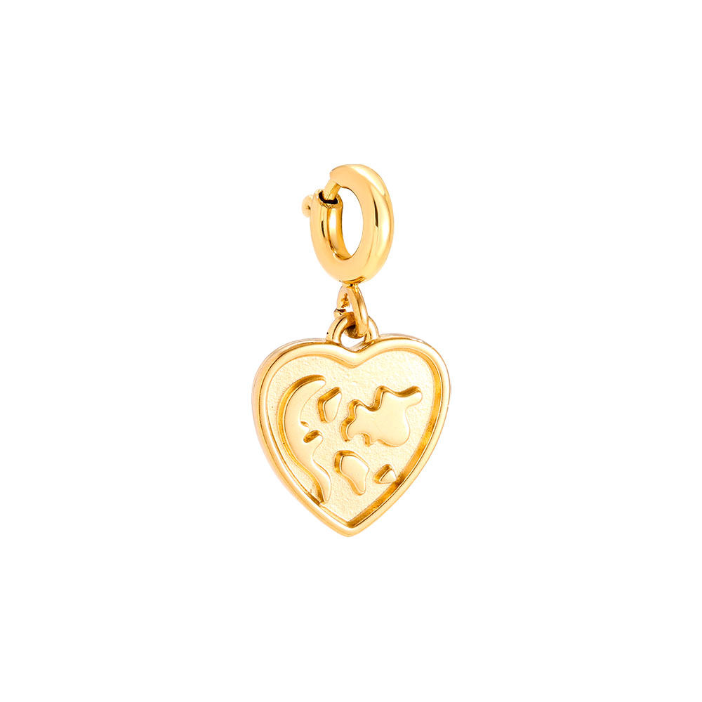 1cm Spring Clasp Nice Heart Edelstahl Pendant     