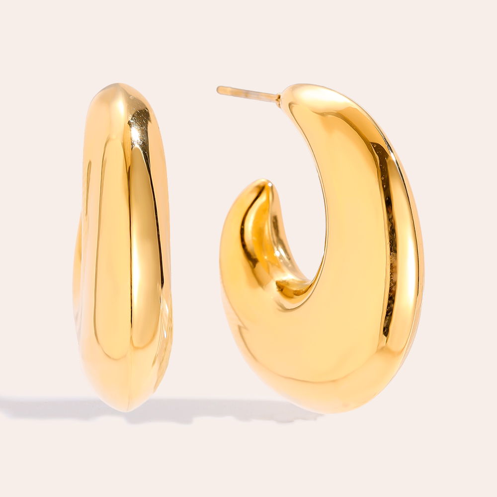 25mm Nice Egg Jack Edelstahl Ohrringe    