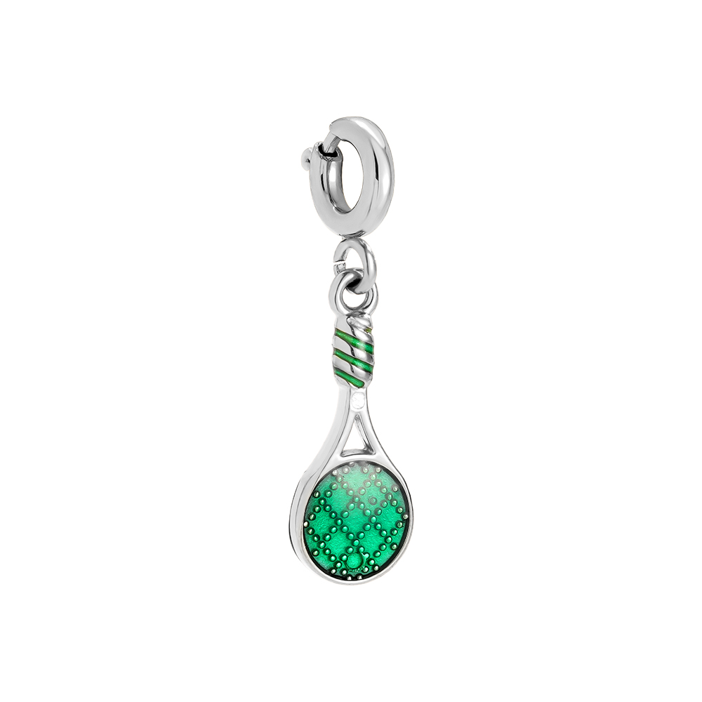 16mm Spring Clasp Tennis Racket Edelstahl Pendant 16mm Spring Clasp Tennis Racket Edelstahl Pendant