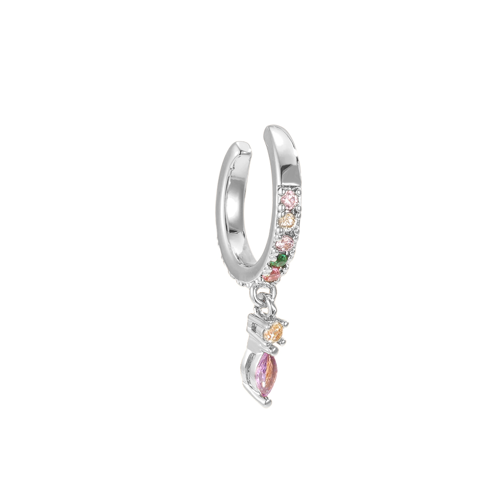 Vergoldete Ear-cuffs 15mm Zirkonia  Kleine Ring  