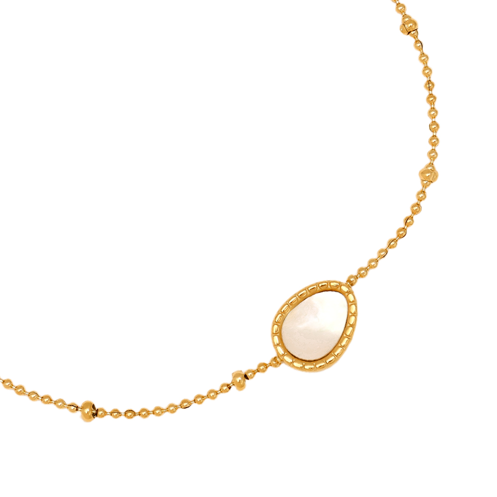 17cm Shell Oval Edelstahl Armband       