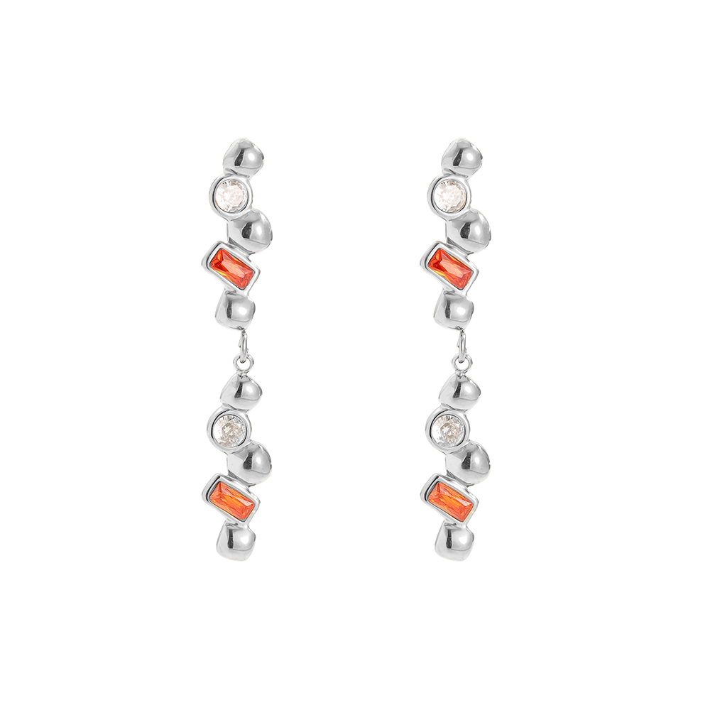 0.6*3.6cm Nice Diamond Long Edelstahl Ohrringe 