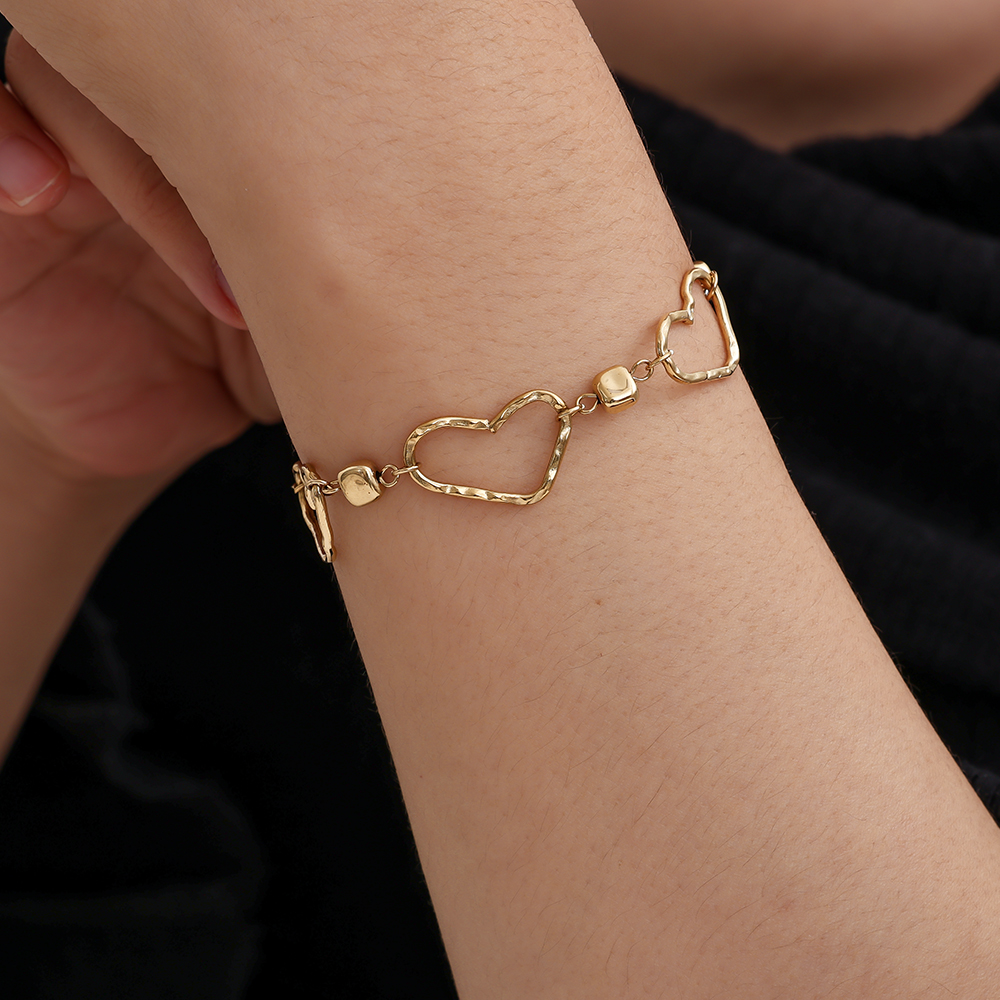 17cm Cool Heart Chain Edelstahl Armkette   