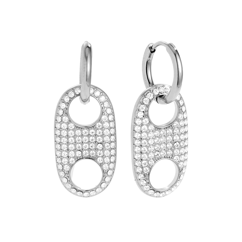 3cm Great Pig Nose Diamond Edelstahl Ohrringe    