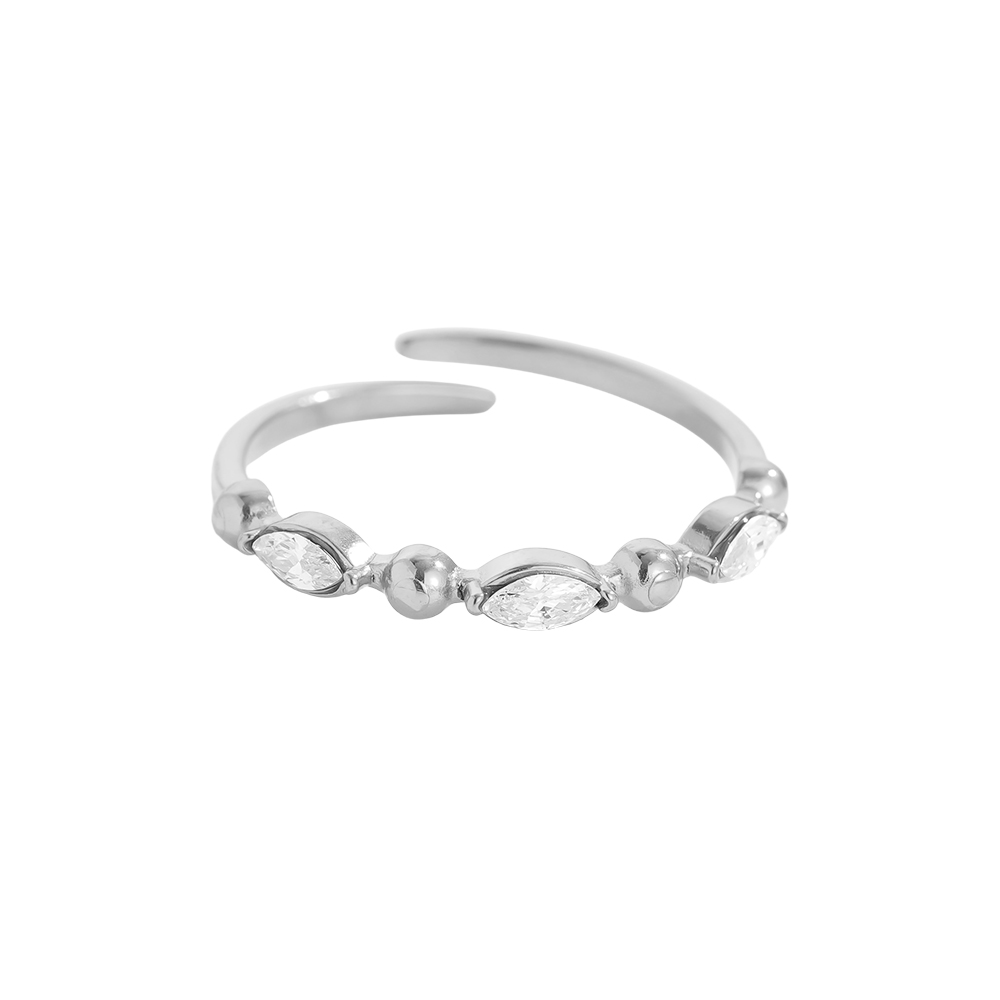 Some Diamonds Edelstahl Ring    