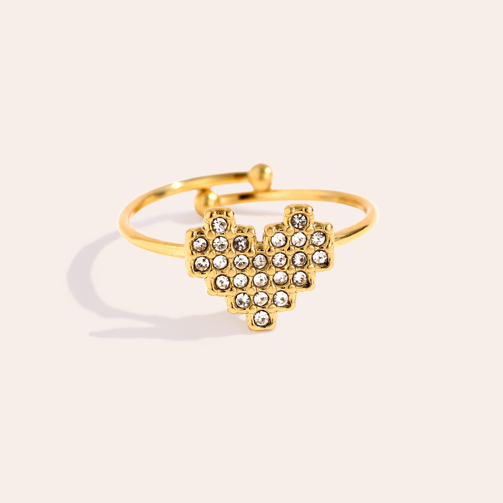 Glory Heart Diamond Edelstahl Ring