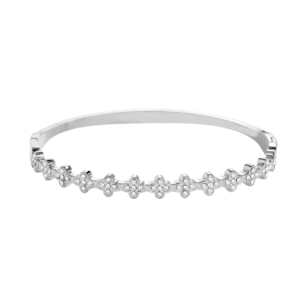 6.2cm Diameter Fancy Diamond Flower Edelstahl Armreif       