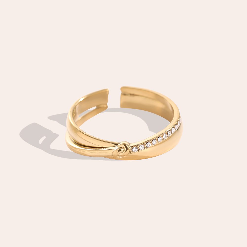 X Style Diamond Edelstahl Ring     