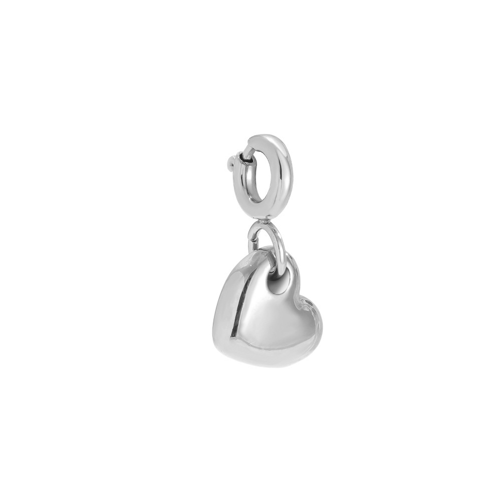 9mm Spring Clasp Nice Heart Edelstahl Pendant  