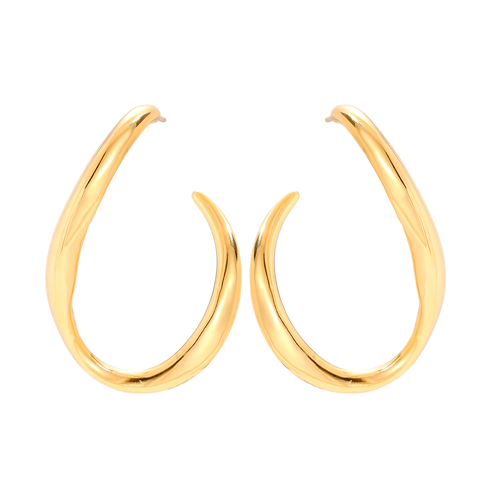 40*30mm Egg Hoop Edelstahl Ohrringe    