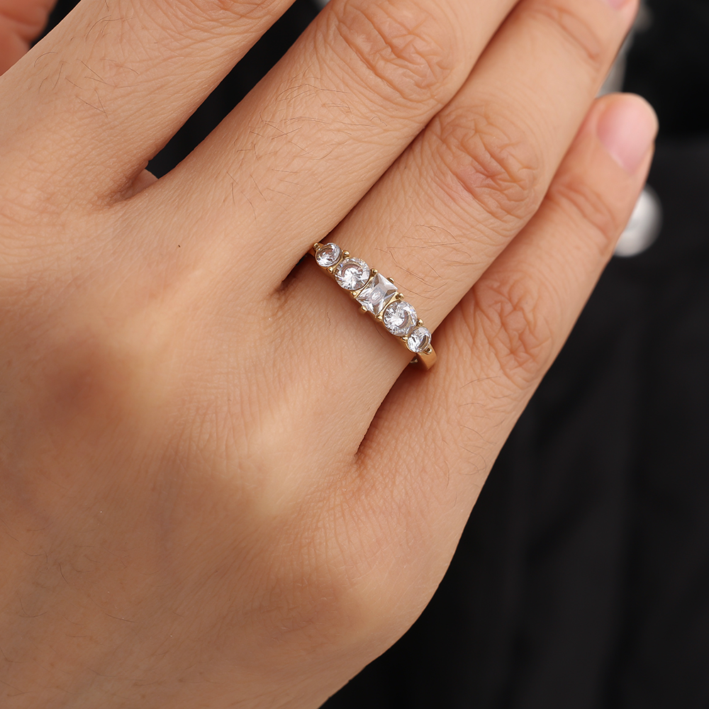 Various Diamond Edelstahl Ring     