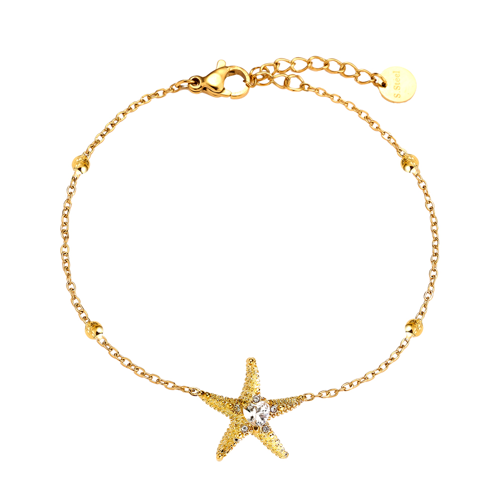 17cm Sea Star Edelstahl Armband
