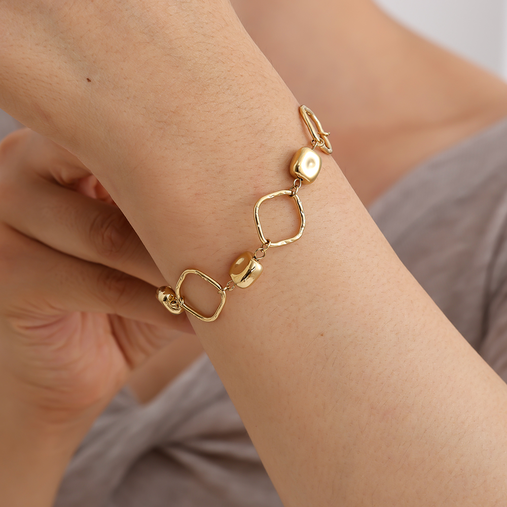Edelstahl Armkette 17cm Cube Chain