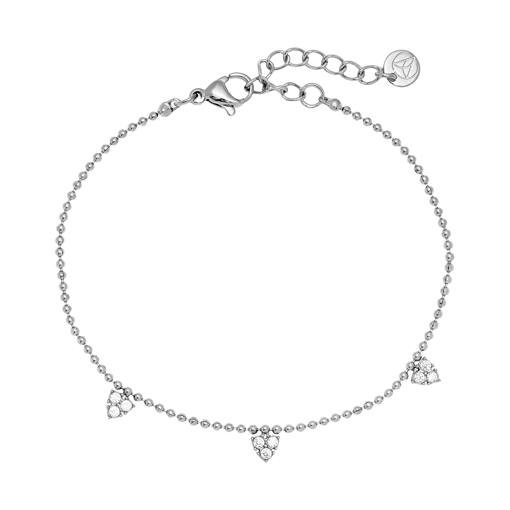Edelstahl Armkette 15cm Diamond Dots