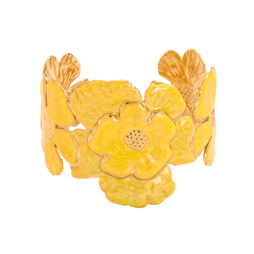 Edelstahl Armband Verstellbarer schöne große Blumen