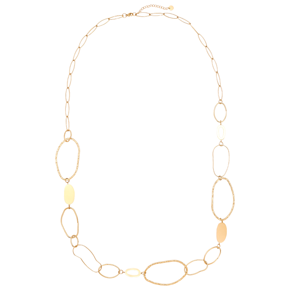 Edelstahl Halskette 90cm Various Oval Chain