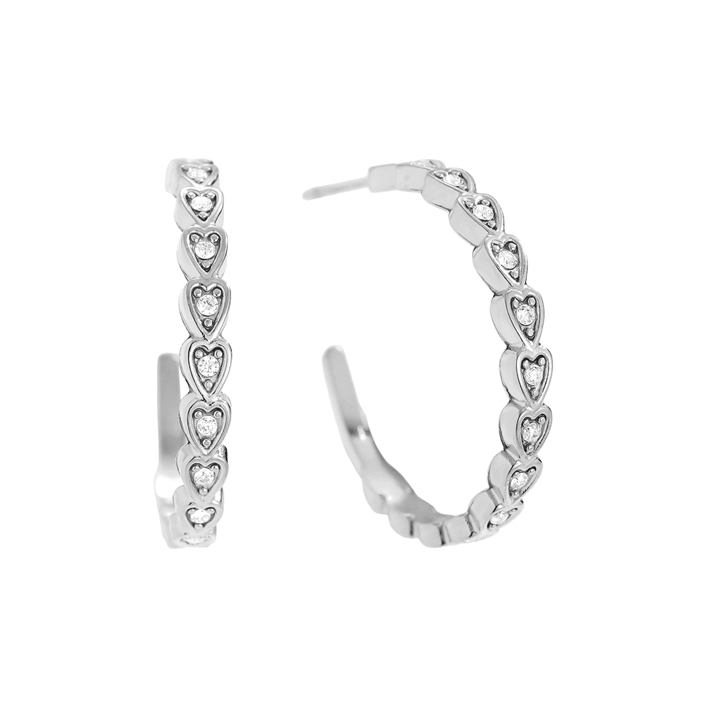 2.2cm Mini Hearts Hoop Edelstahl Ohrringe            