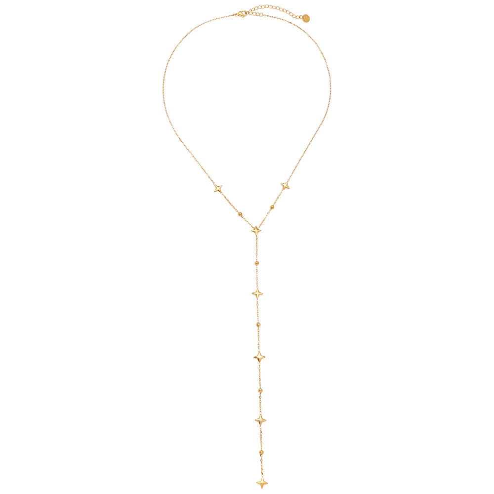 Edelstahl Halskette 39cm Y Style Star
