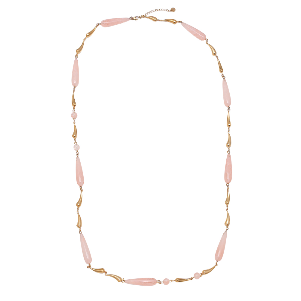 97cm Long Drop Resin Edelstahl Halsketten   