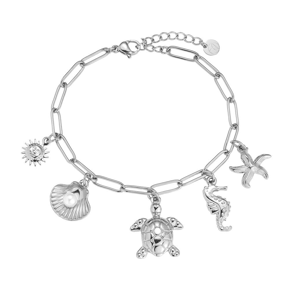 16cm Ocean Love Pearl stainless steel bracelet