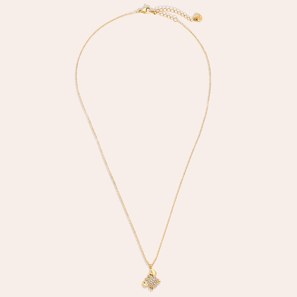 40cm Diamond Crab Edelstahl Halskette     