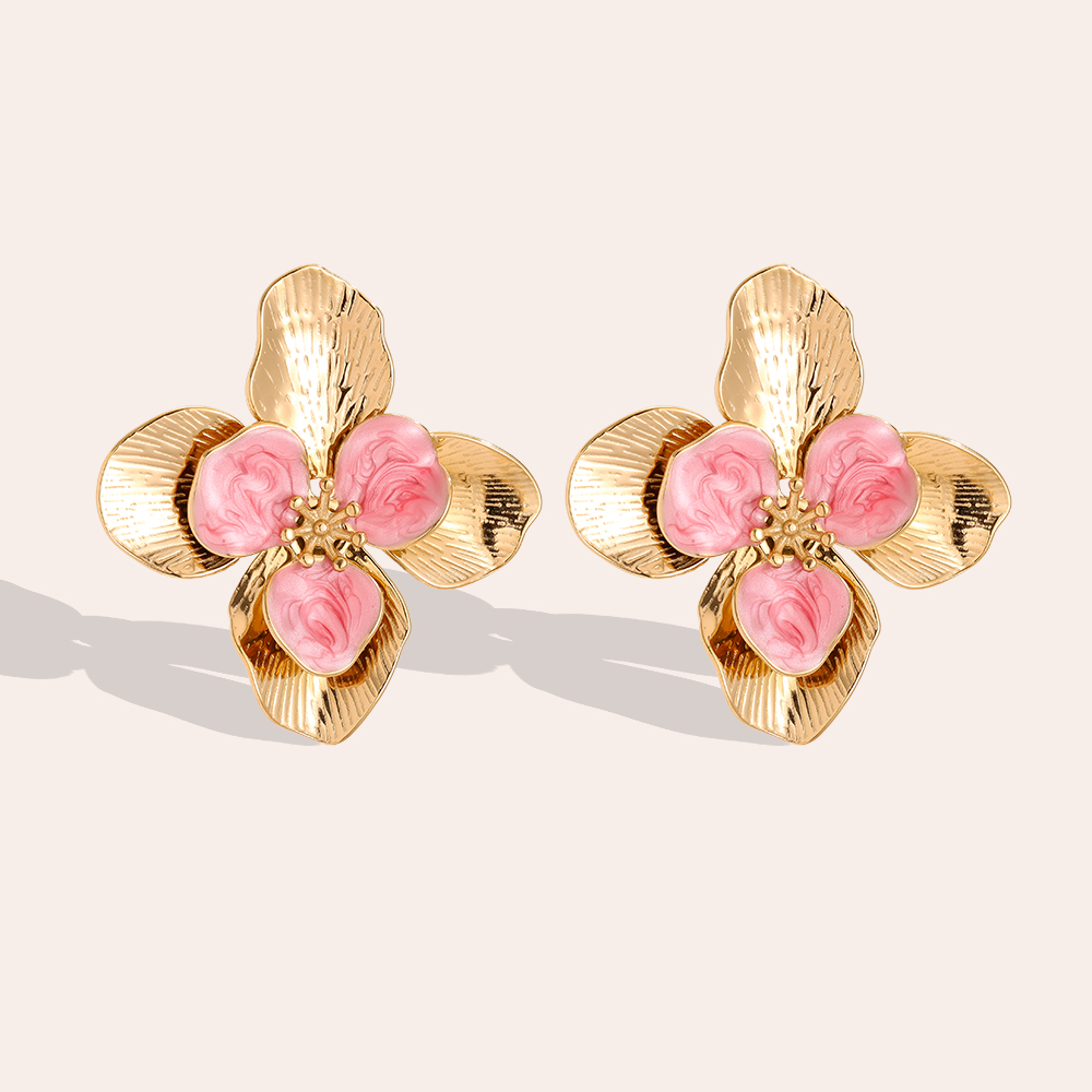 42*45mm Schöne große Blume Edelstahl Ohrringe     