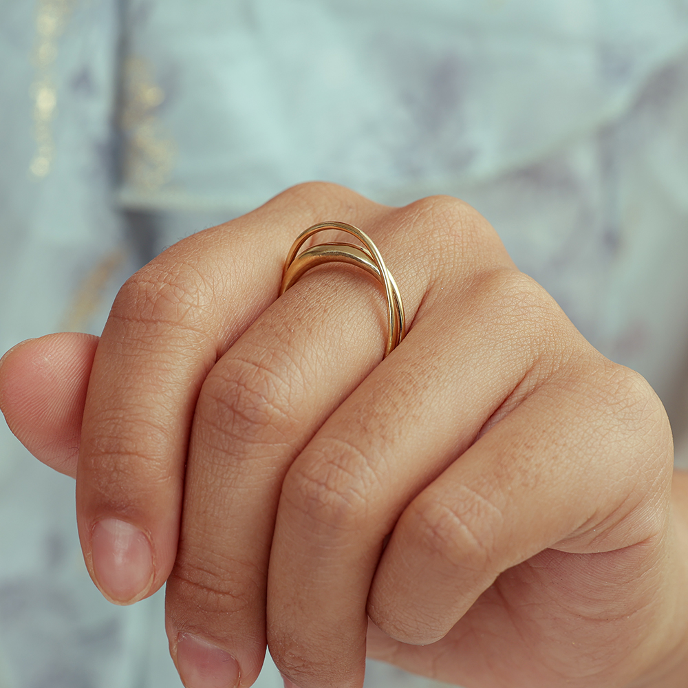 Premium Doppel Edelstahl Ring 