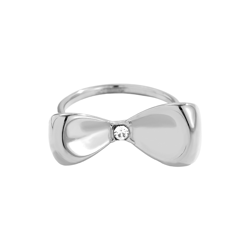 Fine Bowtie Edelstahl Ring      