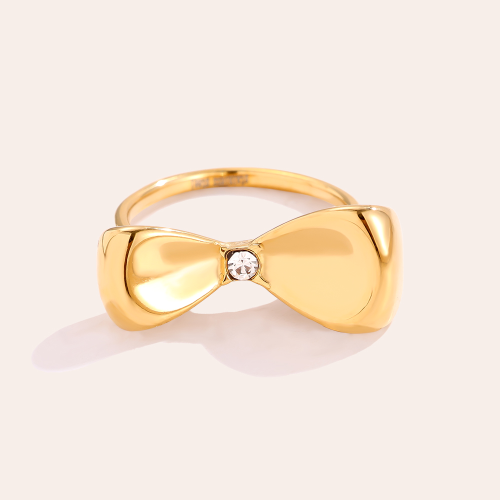 Fine Bowtie Edelstahl Ring      