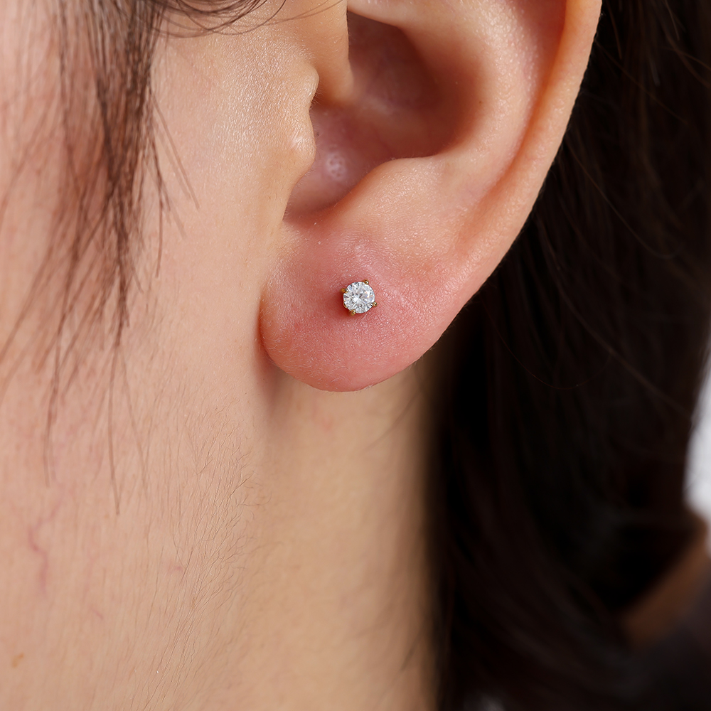 3mm Just One Diamond Edelstahl Piercing      