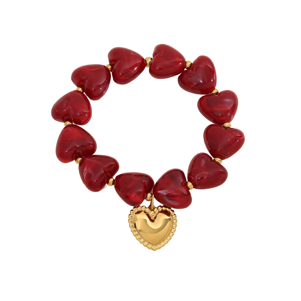 20cm Acrylic Heart Chian Edelstahl Armkette    