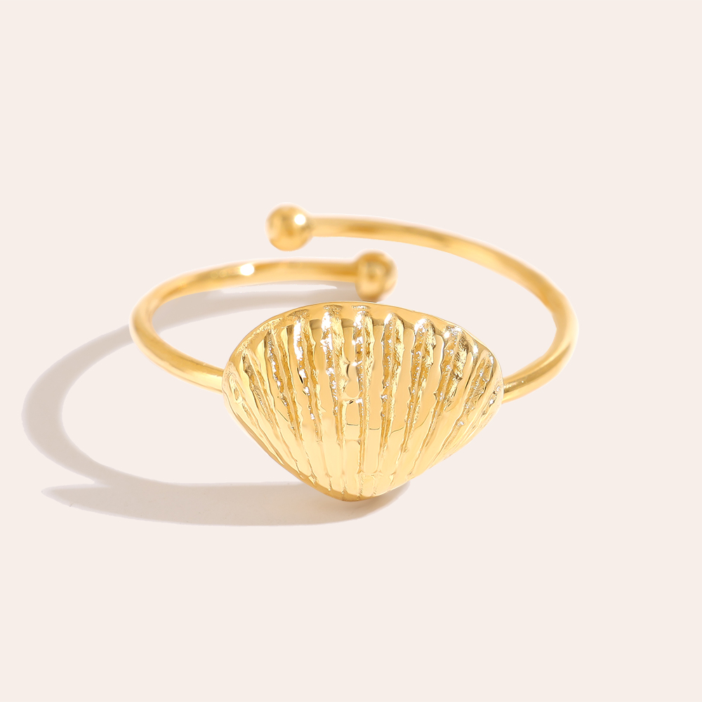 One Shell Edelstahl Ring   