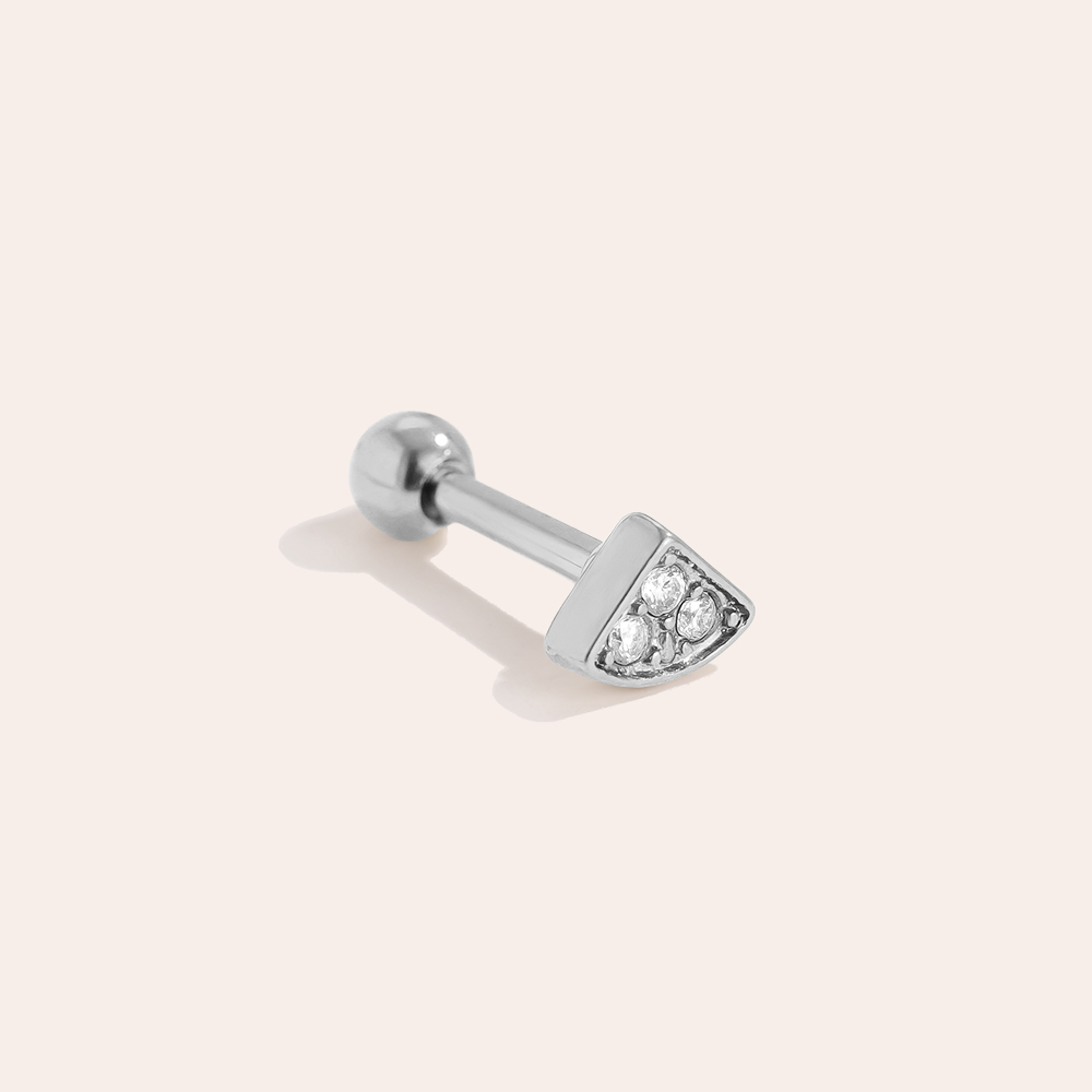 5mm Mini Diamond Triangle Edelstahl Piercing     