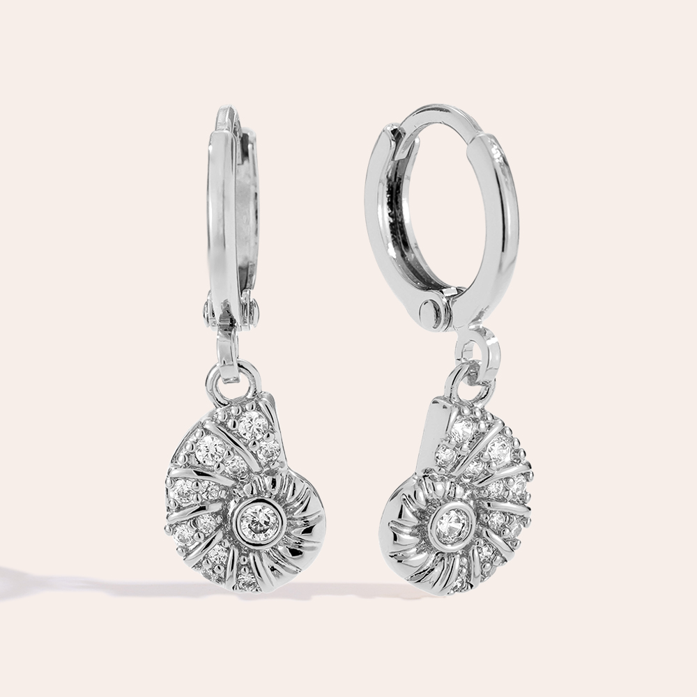 25mm Cute Conch Diamond Vergoldete Ohrringe