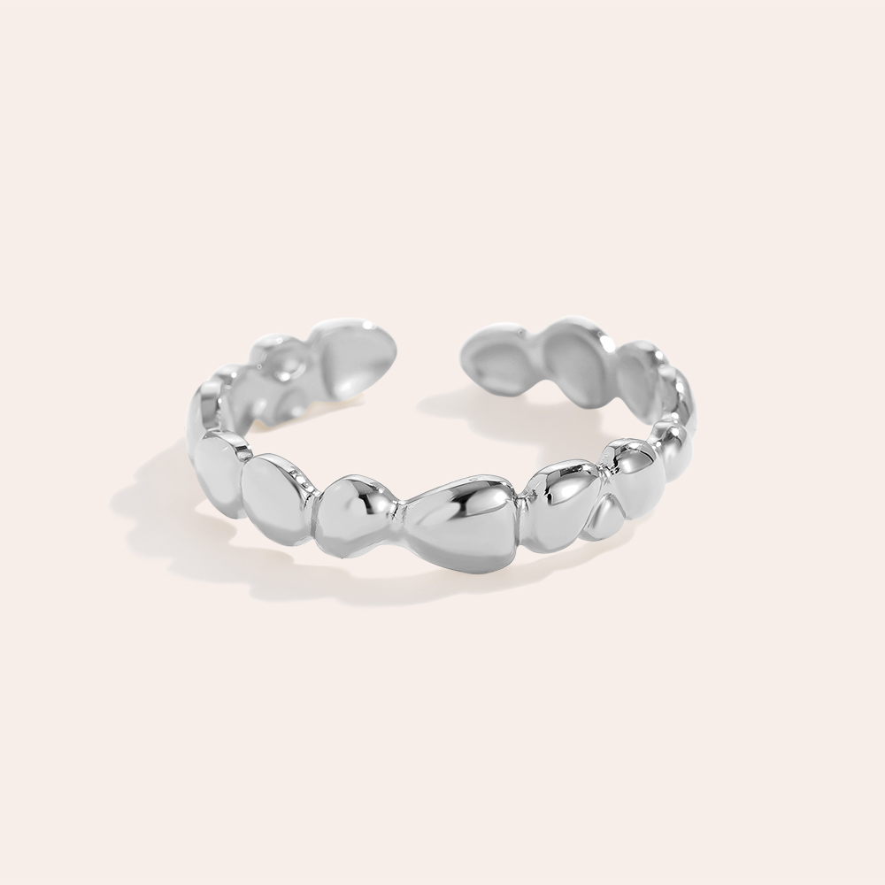 Many Different Dots Edelstahl Ring        