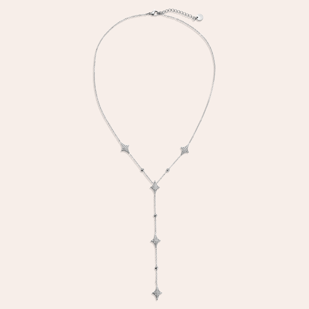Edelstahl Halskette 38cm Nice Diamond Shape