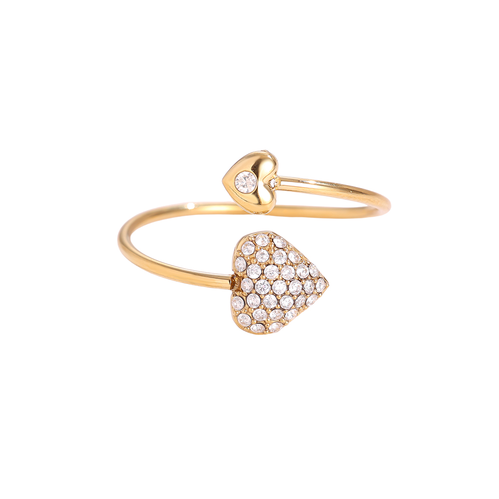 Heart Hug Edelstahl Ring   