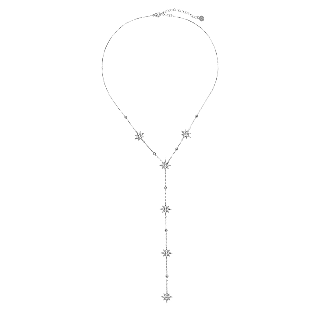 39cm Diamond Mini Deco Edelstahl Halskette      