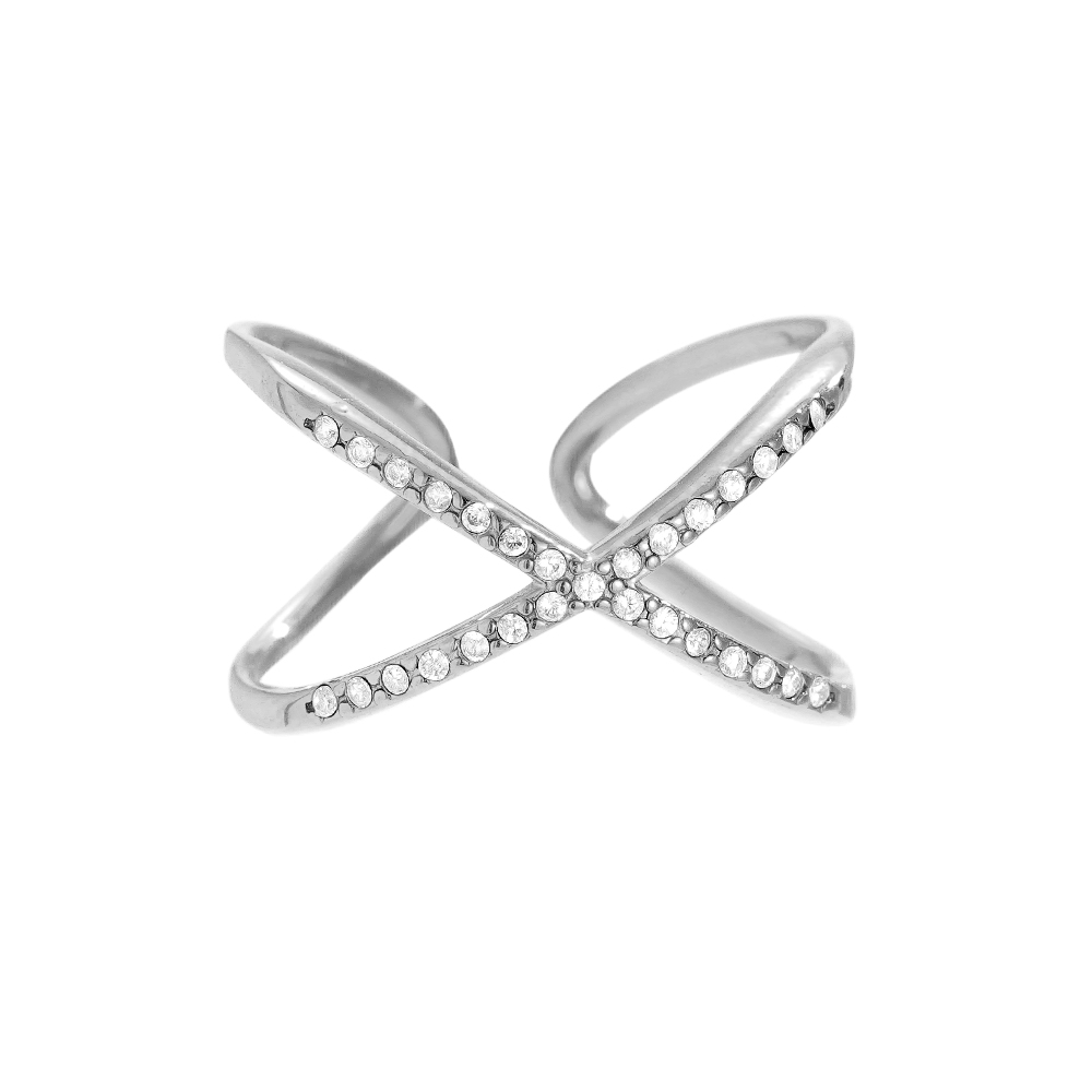 Great Diamond X Edelstahl Ring        