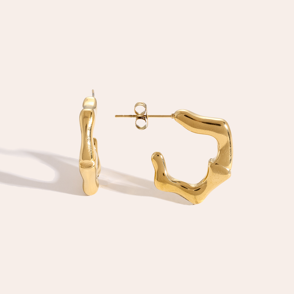 Edelstahl Ohrringe Bamboo Jack