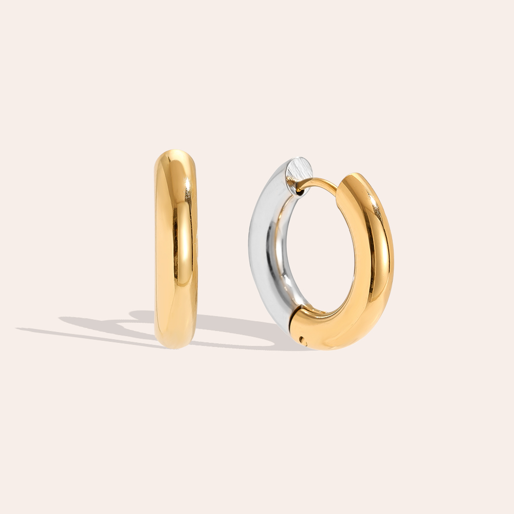 20mm Simple Hoop Edelstahl Ohrringe