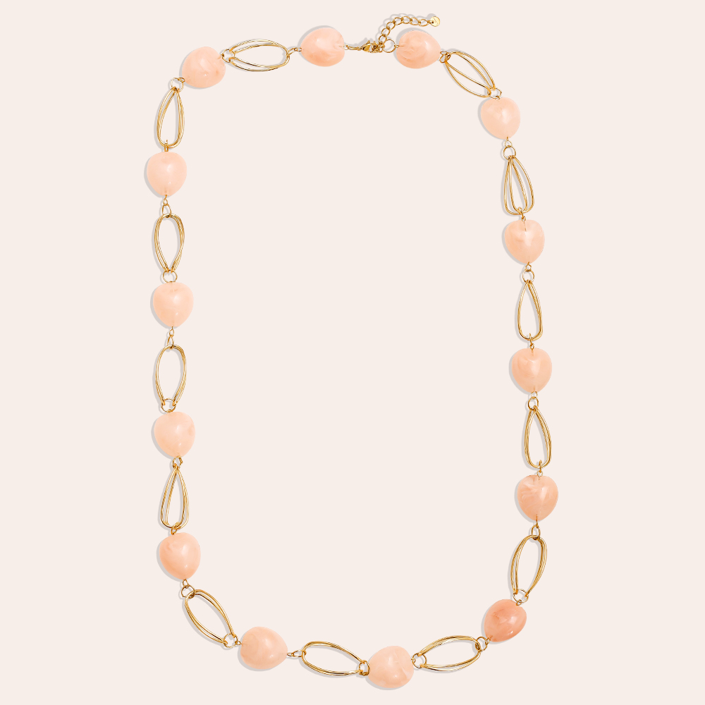 92cm Resin Balls And Cycles Edelstahl Halsketten 