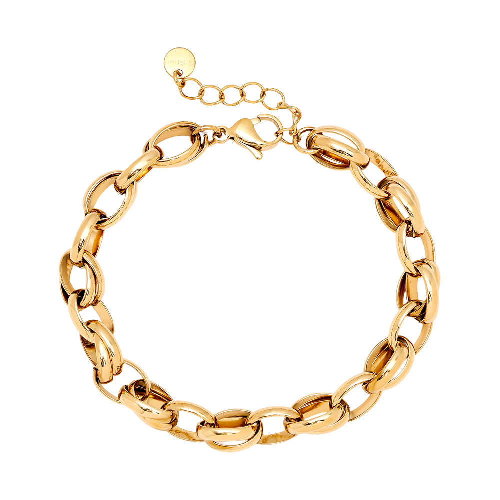 Edelstahl Armkette 18cm Oval Chain
