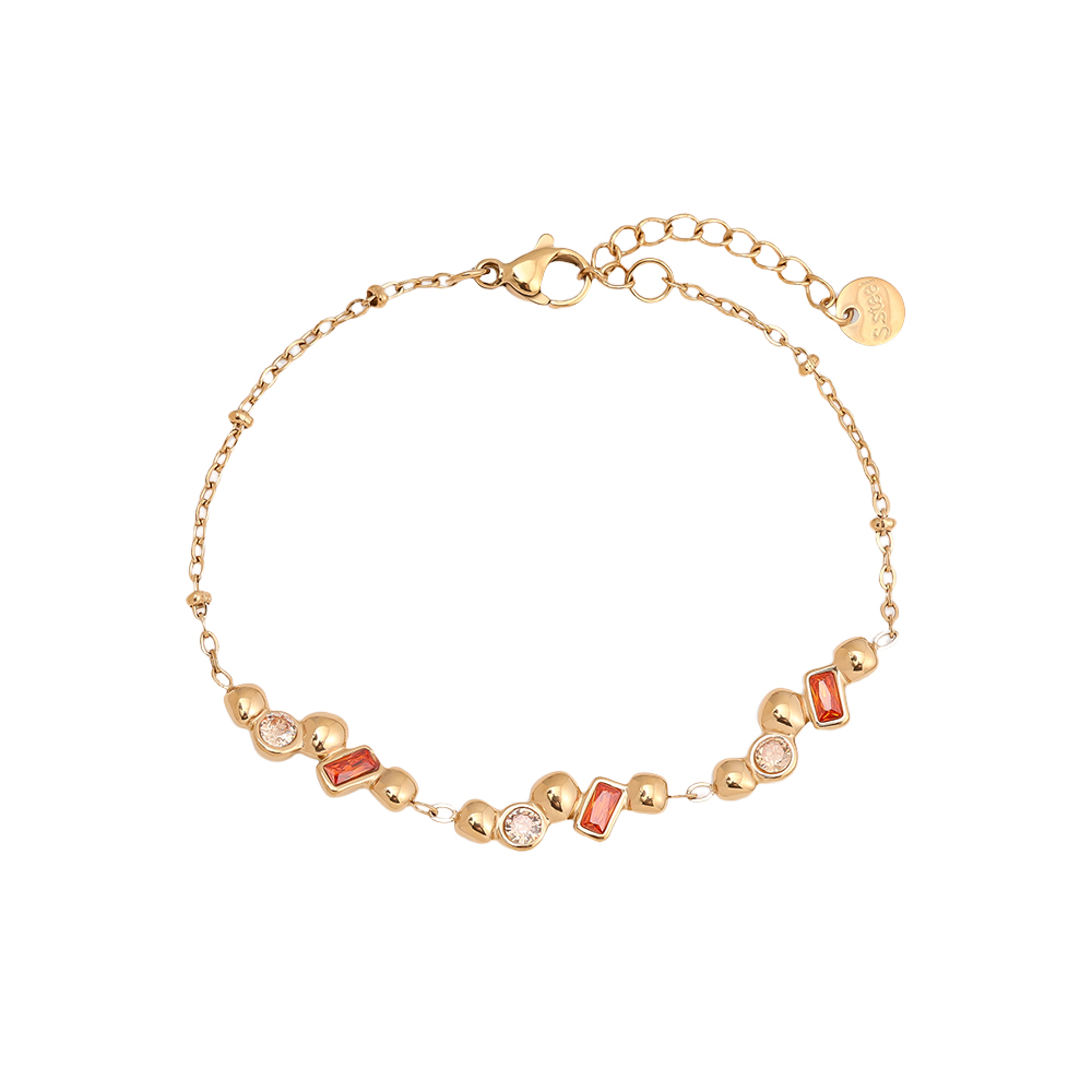 17cm Nice Diamond With Deco Edelstahl Armkette  