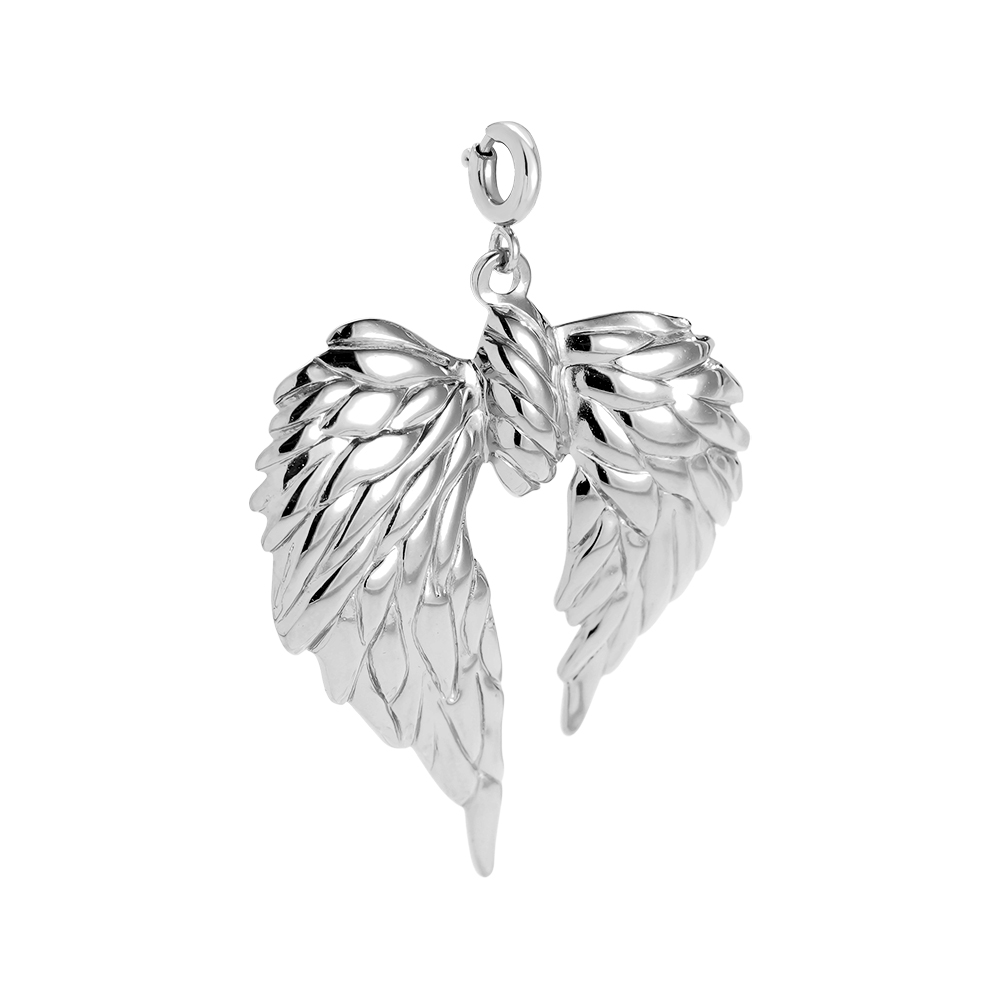 4cm Spring Clasp Angel Wings Edelstahl Pendant 4cm Spring Clasp Angel Wings Edelstahl Pendant