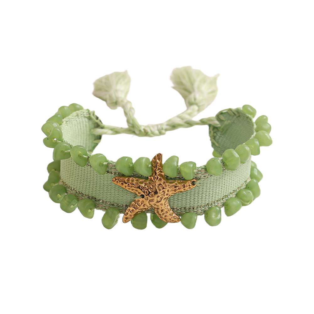 Seestern auf einem Polyesterbeutel Edelstahl Armband   