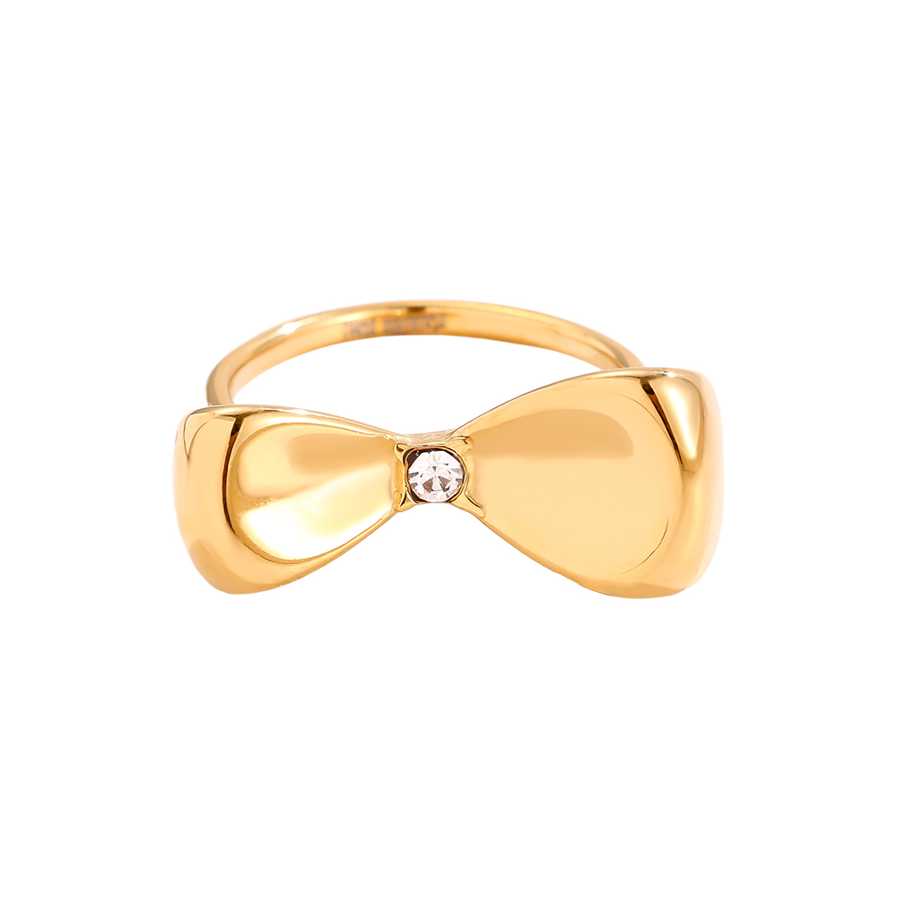 Fine Bowtie Edelstahl Ring      