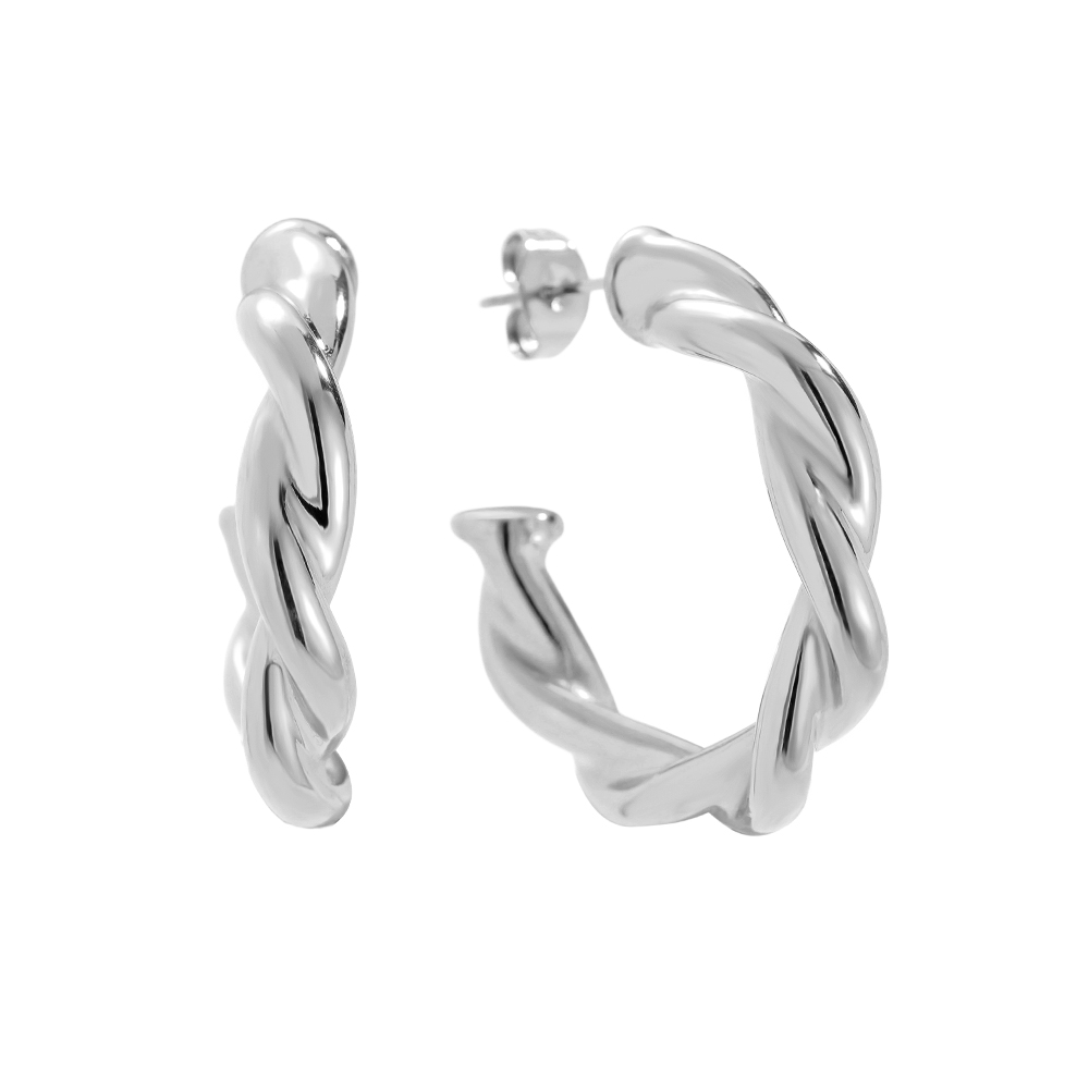30mm Nice Circle Edelstahl Ohrringe